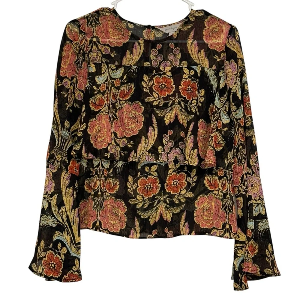 Belle Sky Floral Blouse S - Picture 2 of 6